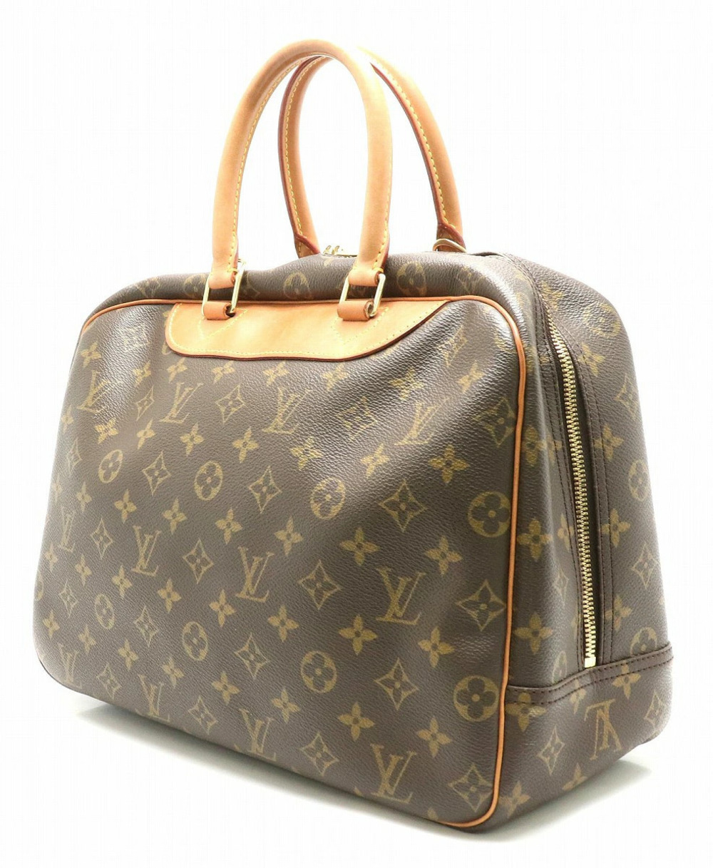 Louis Vuitton Handbag Deauville Boston Bowling Vanity Bag Monogram Brown